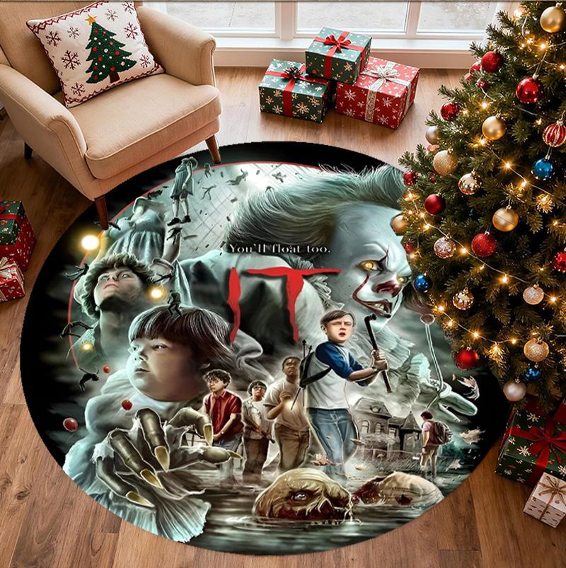 Bride of Chucky Pattern Round Rug, Indoor/Outdoor Mat, for Picnic, Gameroom, Bedroom, Office, Living Room, Home Decor Carpet, Birthday Gift