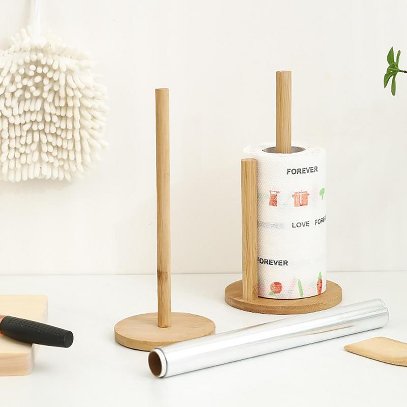 Holz Papierhandtuchhalter Badezimmer Vertikaler Taschentuchständer Küchenrollenhalter Handtuchständer Toiletten Aufbewahrungszubehör