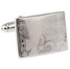 Electroplated Laser Pattern French Cufflinks: High-Quality Retro Engraved Fashion Studs