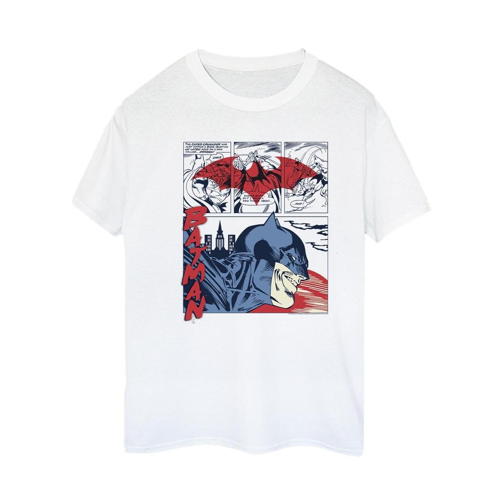 DC Comics Womens/Ladies Batman Comic Strip Cotton Boyfriend T-Shirt