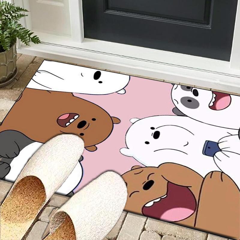 Bears Friends Adventure Office Rug Chair Mat, Game Carpet, Suitable for Front Door, Bedroom, Living Room, Desk, Holiday Gift