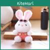 Cute Rabbit Plush Toy With Pp Cotton Filling For Backpack And Bag Decor