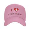 New Summer I Love Switzerland  Baseball Cap  Outdoor Sports Casual Print Sun Trucker Hat Unisex Adult Adjustable Baseball Caps