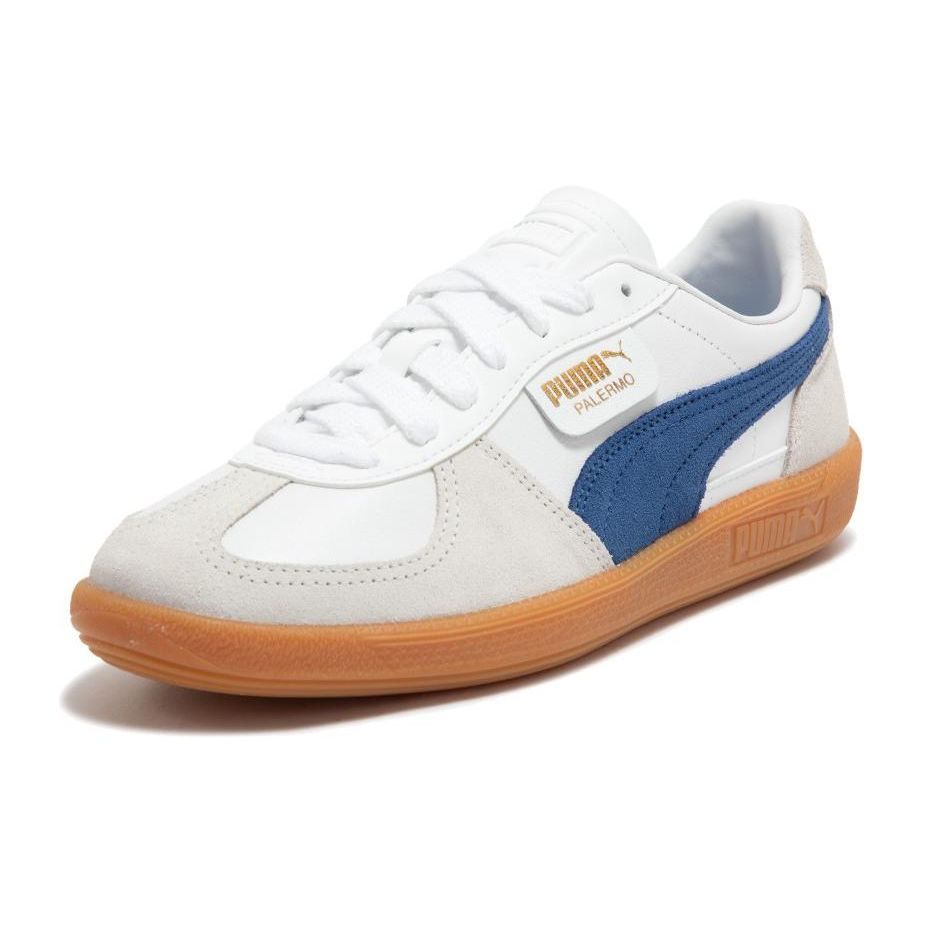 Puma Palermo Leather Unisex White Vapor Gray Clyde Royal 396464-06