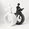 Plastic Reading Figurines Statue Modern Abstract Art Sculpture Collectibles Bookshelf Decorations for Home Office Bedroom