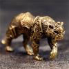 Antique Brass Tiger Figurines Home Decor Accessories Feng Shui Lucky Animal Ornaments Desk Decoration Collectible Gift