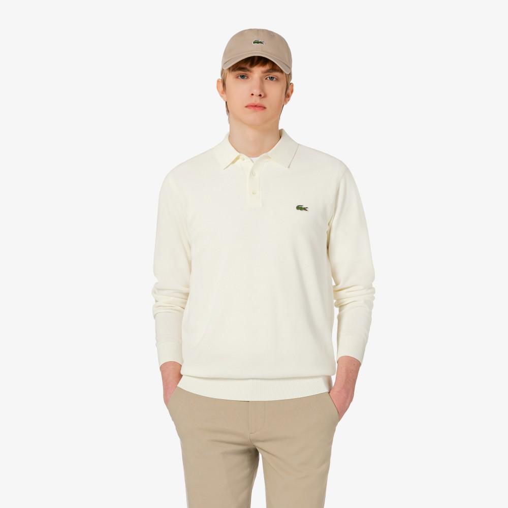 [Lacoste] Мужской пикейный лонгслив-поло AH306E-56GXFJ 4