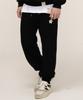 Graver [Unisex] Flower Dot Embroidered Sweat Jogger Pants_Black