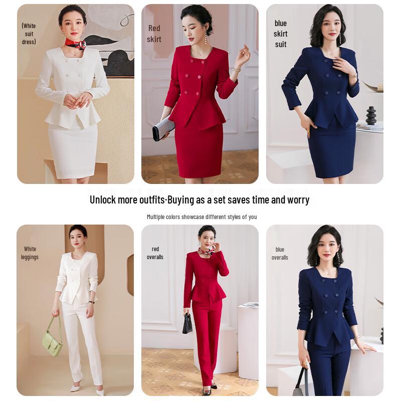 Women's Professional Red Suit Set