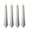 Child Friendly Ghostly LED Taper Halloween Decoration Flameless Flickering Battery Operated Candlestick Set P9YB