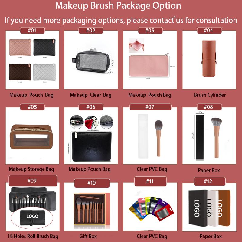 HMU 15pcs Black and Silver Synthetic Hair Kabuki Vegan Custom Makeup Brush Private Label Make Up Brush Set With Bag