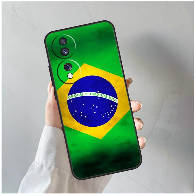 Brazil Brazilian Flag For Honor Magic 8 5 6 7 Pro Case For Honor 200 400 70 90 Lite X8c X8b X9a X9b X9c X9d Win RT