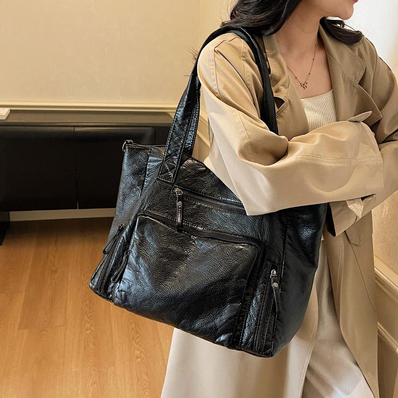 Luxury Women's Tote Bags Large Capacity Commuter Handbags Shoulder Crossbody Bag High Quality Pu Leather Women Purses Sac A Main