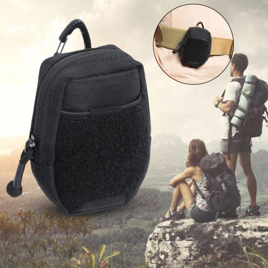 Gürteltasche, Mehrzweck-Mini-Schnallentasche mit Reißverschluss, Aufbewahrung von Reiseutensilien aus Nylon, Bergsteigen, Wandern, Gürteltasche zum Aufhängen für den Außenbereich