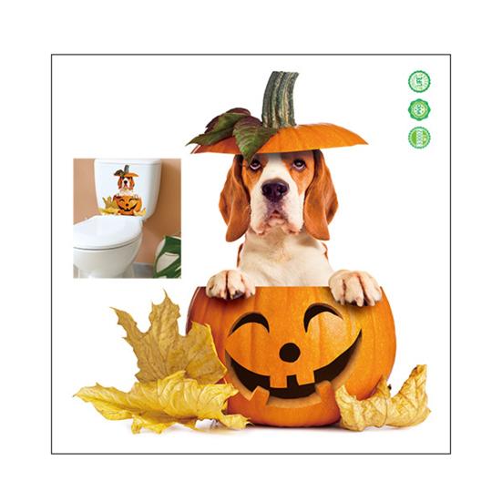 

Хэллоуин тыква стикер для унитаза водостойкая самоклеящаяся сильная липкость яркий цвет стикер на стену в ванной комнате декор для унитаза Dog