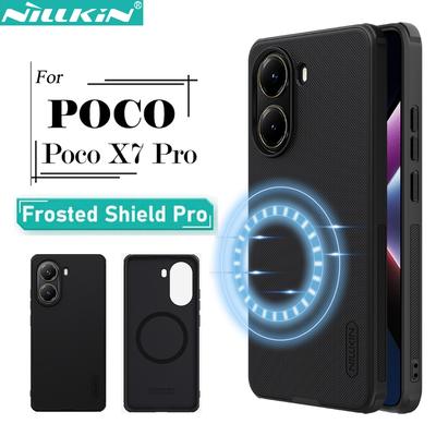 For Xiaomi Poco X7 Pro Phone Case Nillkin Super Frosted Shield Pro Magnetic Hard PC+TPU Shell Shockproof Back Cover