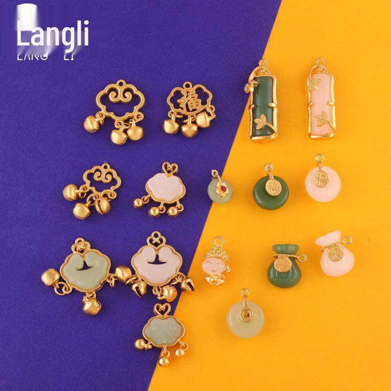 Handgefertigter Legierter Glasierter Friedensschnallen-Wolkenverschluss-Anhänger für DIY Armbänder, Ohrringe und Schmuck im Antikstil