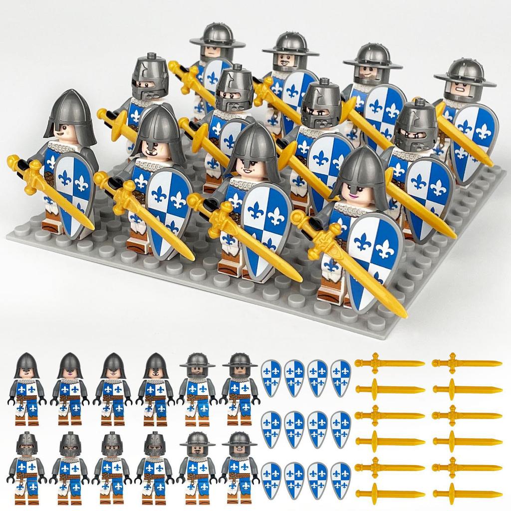 Medieval Knight Castle Building Blocks & Toy Soldiers Kit - 1813 Pieces