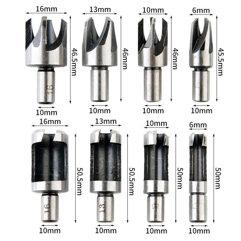 Wiertła do wycinania kołków drewnianych Frezy do wycinania otworów pod kołki Tenon Dowel Maker 5/8" 1/2" 3/8" 1/4" 6mm 10mm 13mm 16mm