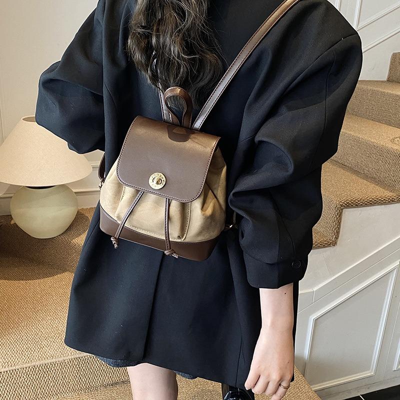 Casual texture single shoulder going out small backpack autumn new fashion backpack tide