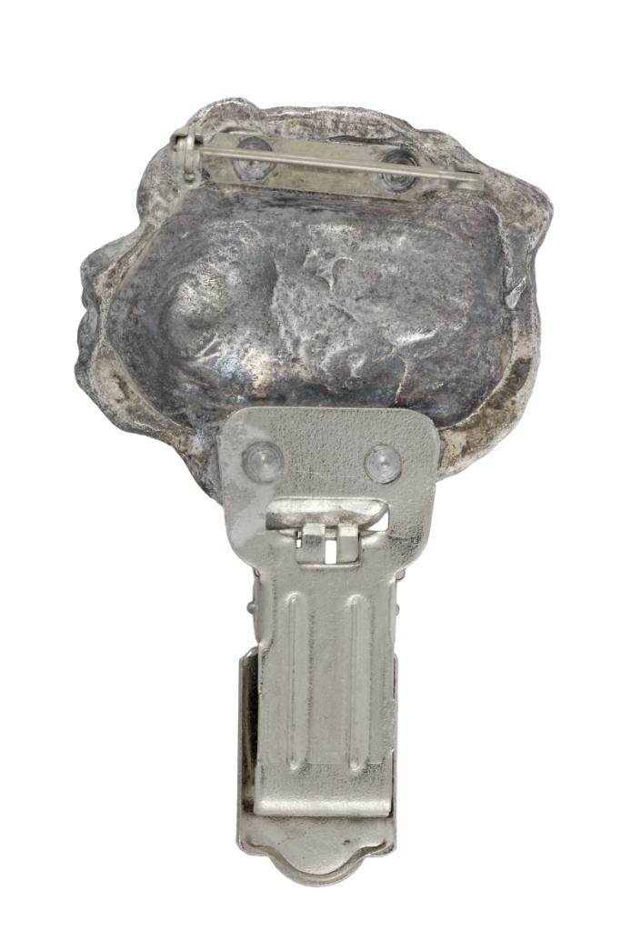 Norfolk Terrier – Brooch with a clip, holder for a start number – Design 02 | Art-Dog