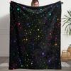 Starry Night Sky Print Decorative Throw Blanket for Sofa, Bed, Home Decor, Camping, Office, and Artistic Gift