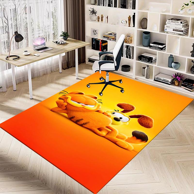 Garfield Puss Boots Carpet For Playroom Bedroom Living Room Sofa Home Decorkids Game Area Rug Nonslip Floor Mat