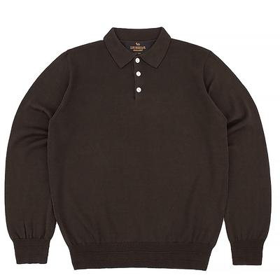 Libeumakeuseu Lm. Lot 201 Plain Knit Polo Brown