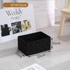 Woven Black Storage Baskets Shelf Tote Boxes Container with Built-in Handles for bedroom living room office kids room dressing room