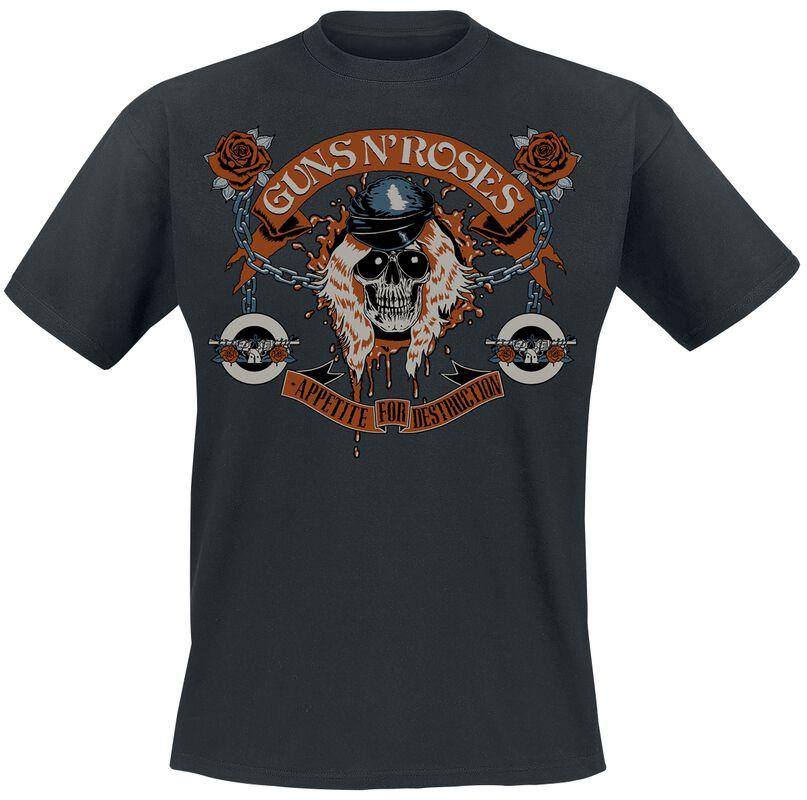 Retro Guns N Roses Band Tshirt Cotton Graphic Tee Unisex Unisex Summer Streetwear