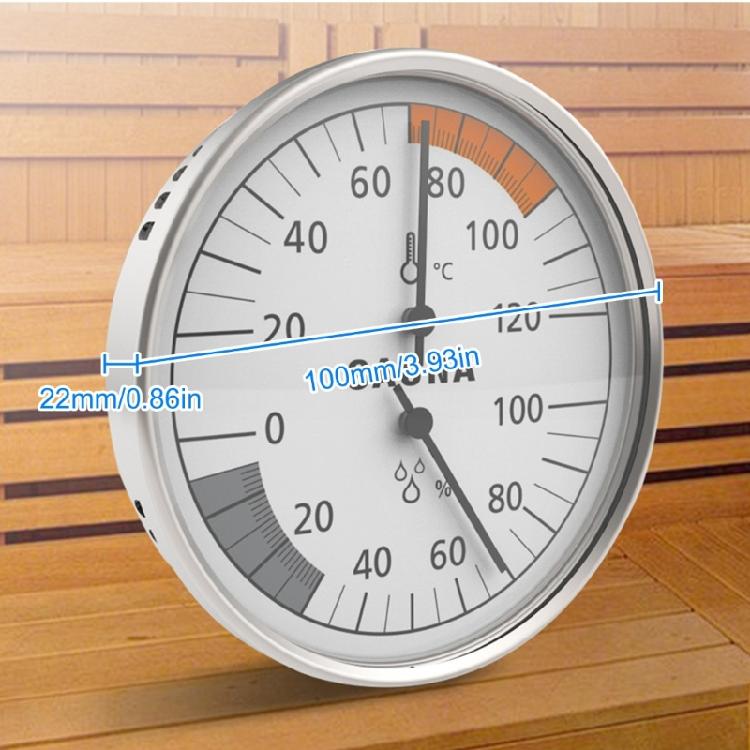 Accessoires de Sauna Thermomètres Hygromètre Appareil 2 en 1 avec Affichage Clair pour Surveiller l'Humidité et la Température Intérieures