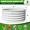 2-Pack 4ft X 18 Tall Galvanized Raised Garden Beds Outdoor Round Metal Planter Box for Planting Vegetables Flowers Herb Anti-Ru