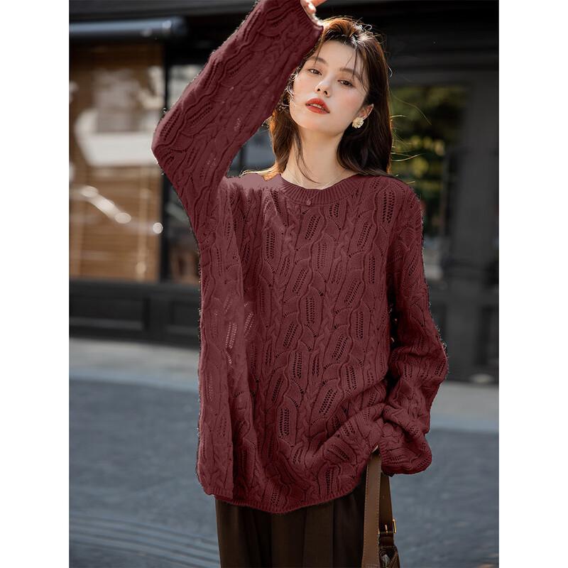 Mokana Women's Elegant Long Sleeve Knitted Sweater