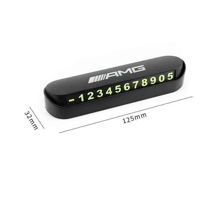 XAOJZ1 2025 For Mercedes-Benz Car Temporary Stop Sign Parking Card Telephone Number Card Plate for Mercedes Benz W212 W204 W211W168 W21
