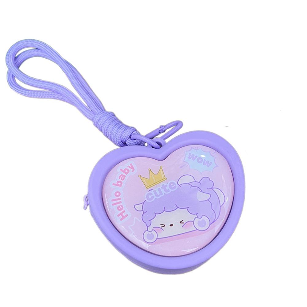 

Мини-сумка для хранения в форме сердца с мультяшным принтом, чехол для губной помады, портативная сумка для мелочей, для детей Style 6