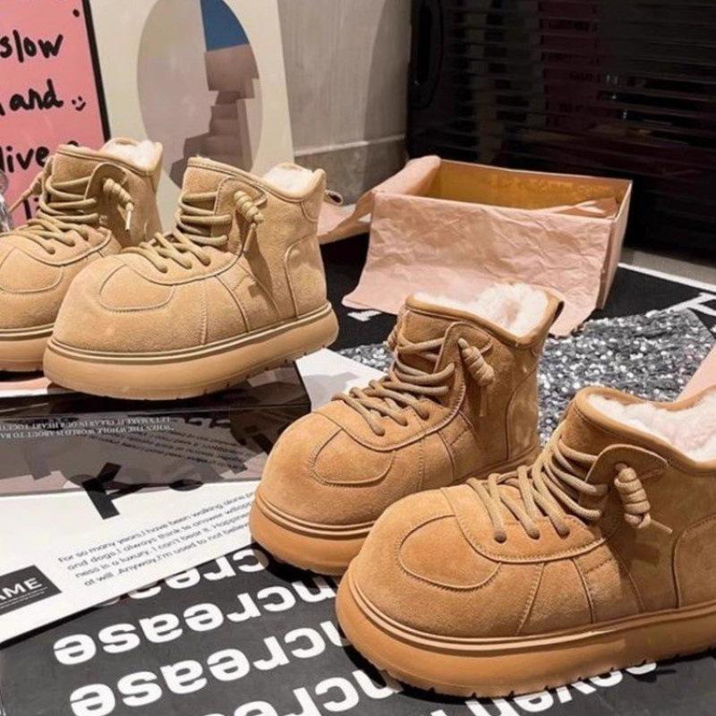 Fashion Kapibala Thick-Soled Snow Boots Women's Ankle Winter Boots Thickened and Padded Snow Boots 2025 New Soft Cotton Snow Boots Casual Women's Shoe