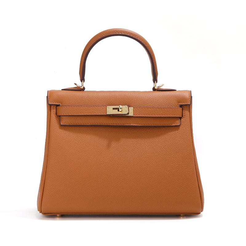 Top Grain Cowhide Kelly High-End Women's Genuine Leather Handbag/Shoulder Crossbody Bag