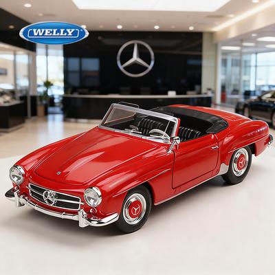 WELLY 1:24 Mercedes-Benz 190SL Alloy Car Diecasts & Toy Vehicles Car Model Miniature Scale Model Car For Children