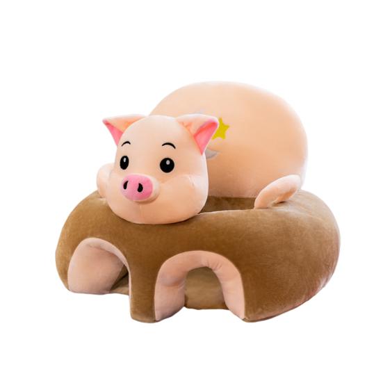 Baby Sofa Chair Cartoon Animals Baby Seat with Leg Holes Handles Non-Slip