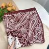 Retro French design cashew flower 68 herringbone pattern square scarf women's foreign style advanced temperament silk scarf tide
