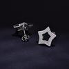 Fashionable and Elegant Hollow Five-pointed Stars Inlaid with Diamond Earrings for Women