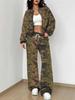 Camouflage Style Autumn and Winter New European and American Women's Clothing Outdoor Fashion Suit Women