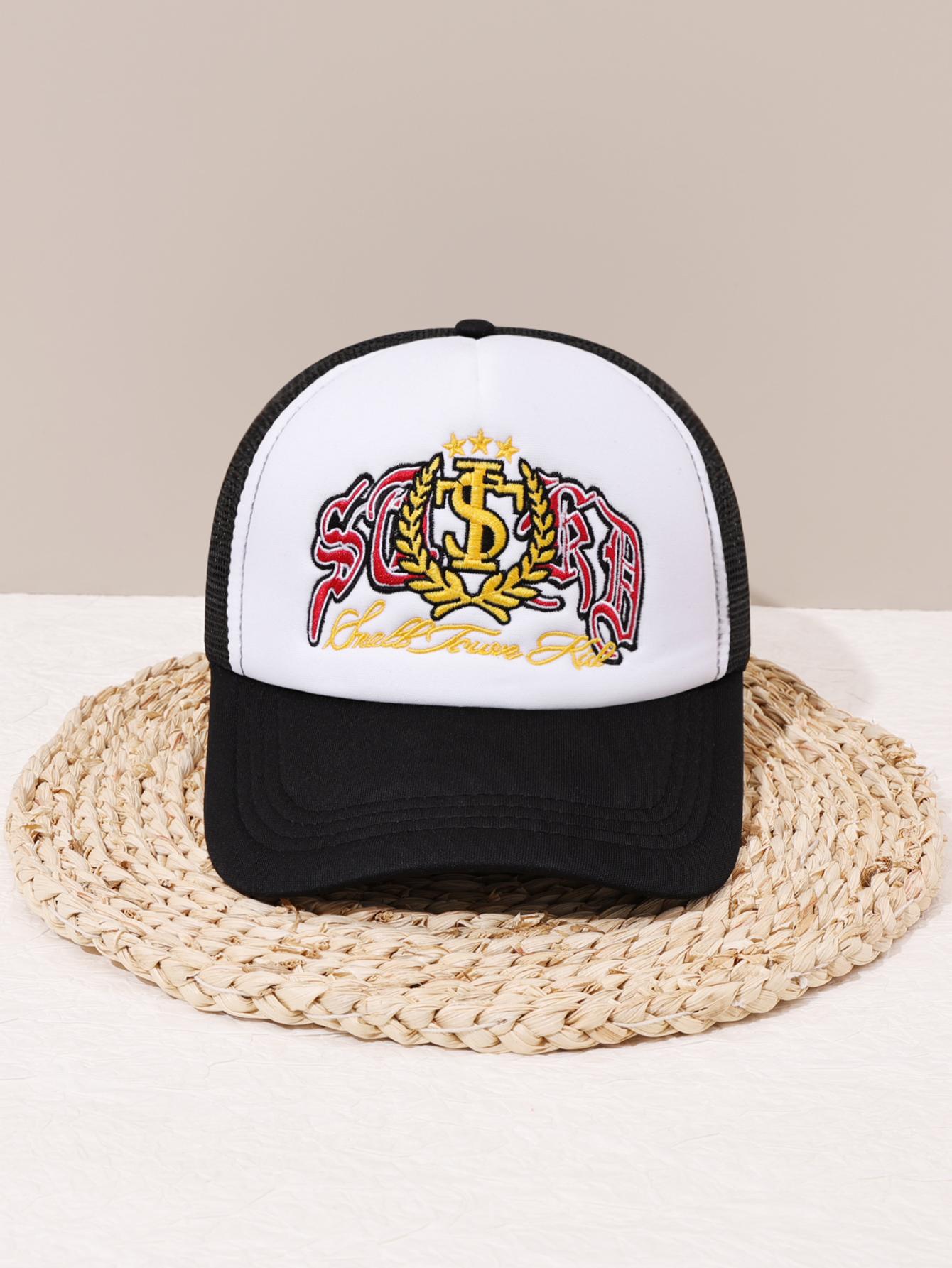 Unisex Letter Embroidery Baseball Hats New Hip Hop Breathable Personal Sunshade Mesh Versatile Street Fashion Trucker Caps