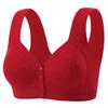 Seamless Ice Silk Bra for Mature Women Front Closure Fixed Cup Thin Tank Top Wireless Sports Bra Push Up Comfortable Supportive Underwear