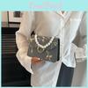 Minimalist Pearl Clutch With Lace Chain For Casual Travel And Spring Fashion