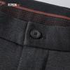 Luomeng Men's Wool Blend Elastic Anti-Wrinkle Business Casual Straight-Leg Pants