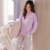 Pajamas Women'S Pure Cotton Long-Sleeved Autumn And Winter Cotton Thin Large-Size Loungewear Set