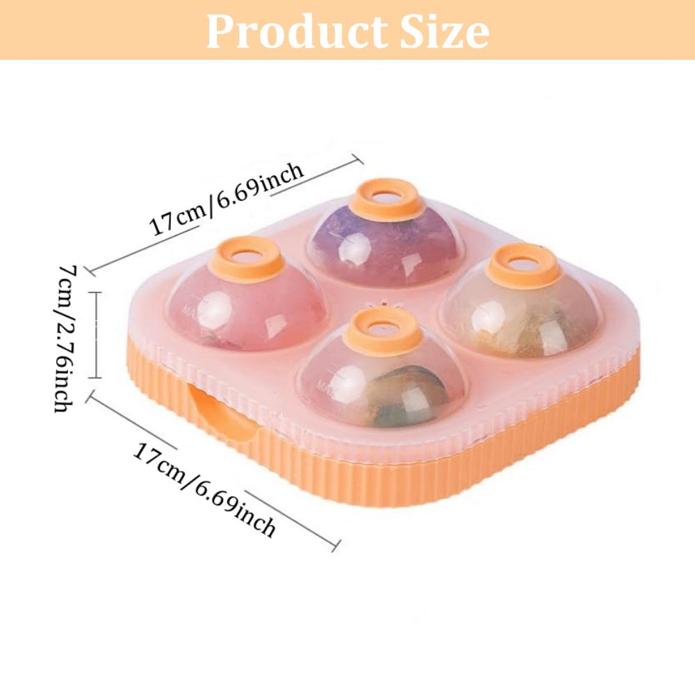 1/2Pcs Large Ice Cube Moulds, Round & Square Ice Ball Maker, Extra Large Ice Cubes Tray, Easy Release Silicone Ice Tray
