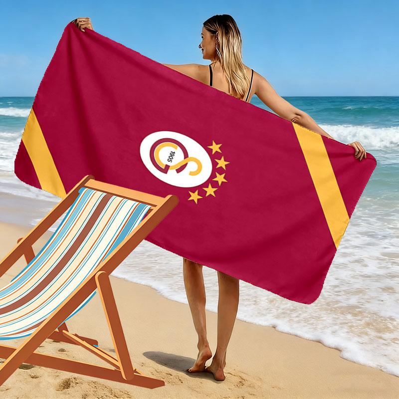 Galatasaray Glory Print Beach Towel, Large Soft Quick Dry Towel for Beach Camping Swimming