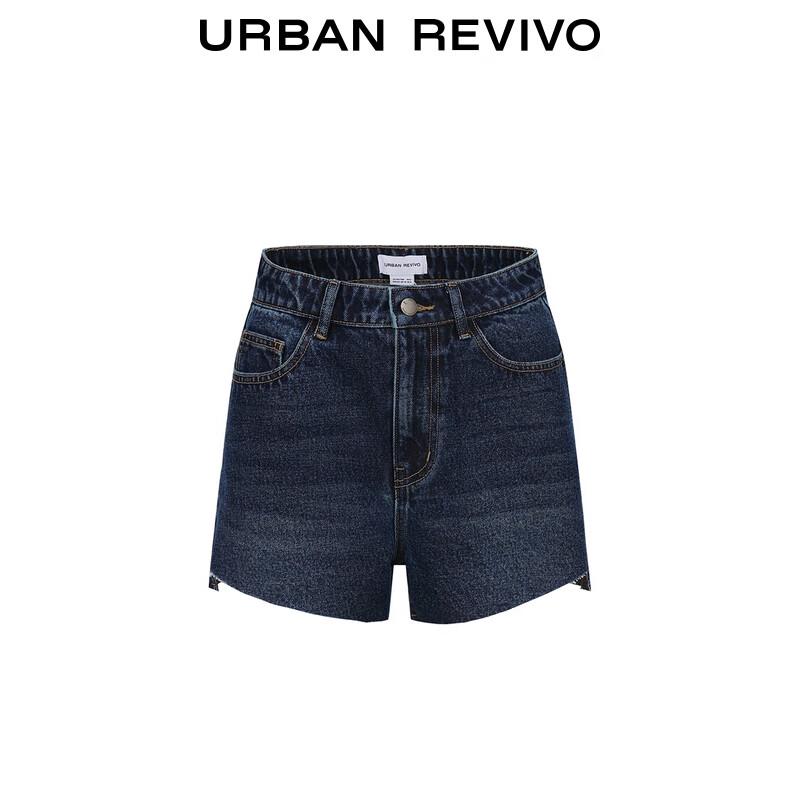 UR 2025 Women's Washed Blue Denim Shorts